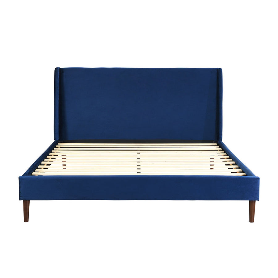 Levede Queen Velvet Bed Frame with Upholstered Finish