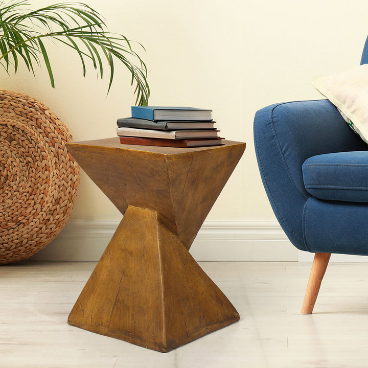 Levede Side Table Coffee Terrazzo Magnesia beside sofa