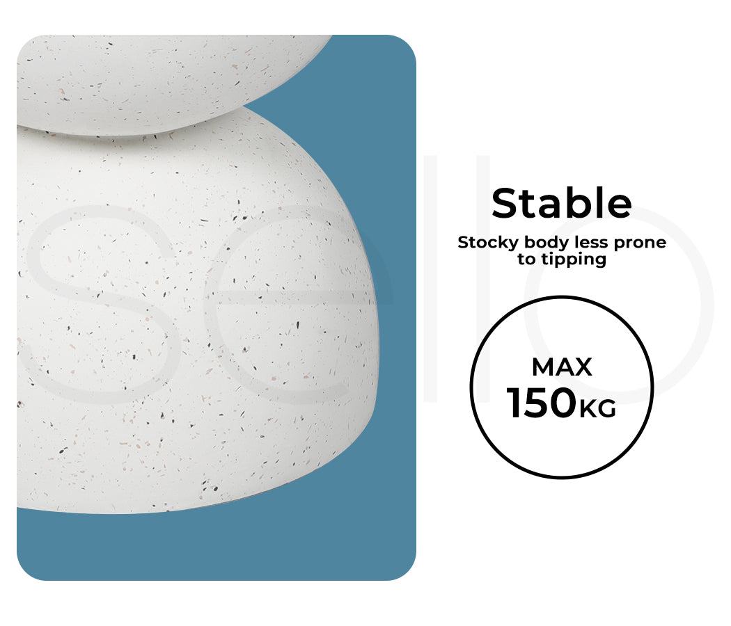 Levede Side Table Terrazzo Round 150kg weight capacity 