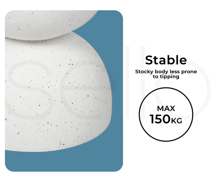 Levede Side Table Terrazzo Round 150kg weight capacity 