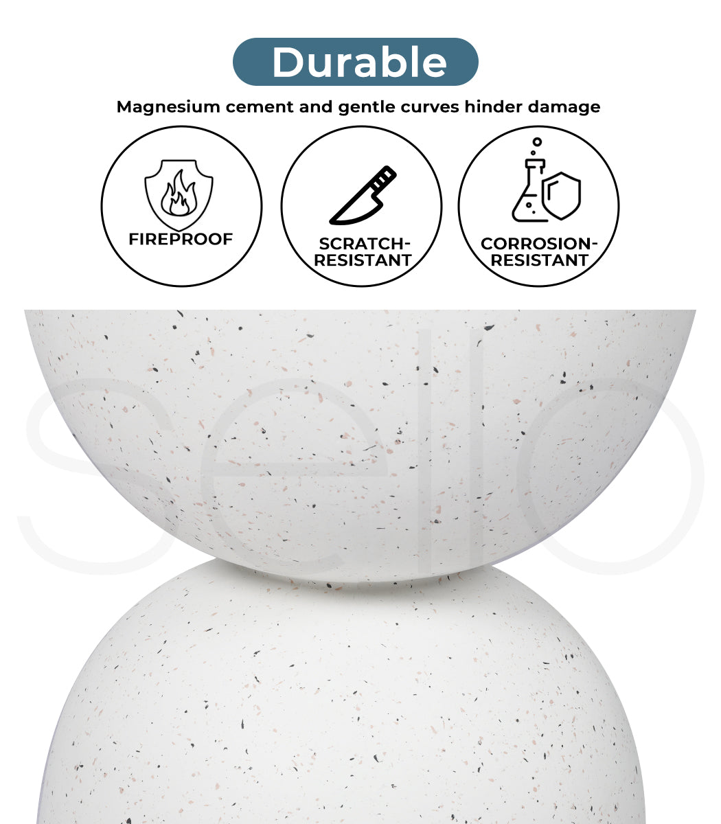 Levede Side Table Terrazzo Round Durable