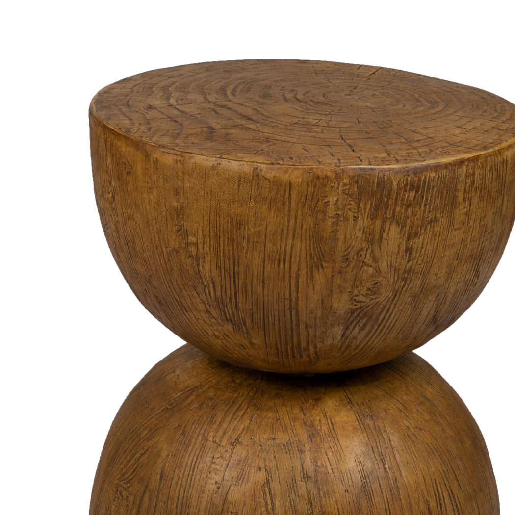 Levede Side Table Terrazzo Round Oak center