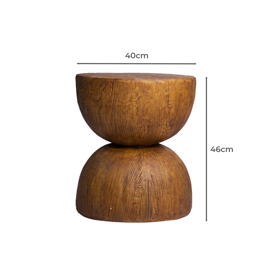 Levede Side Table Terrazzo Round Oak dimensions 