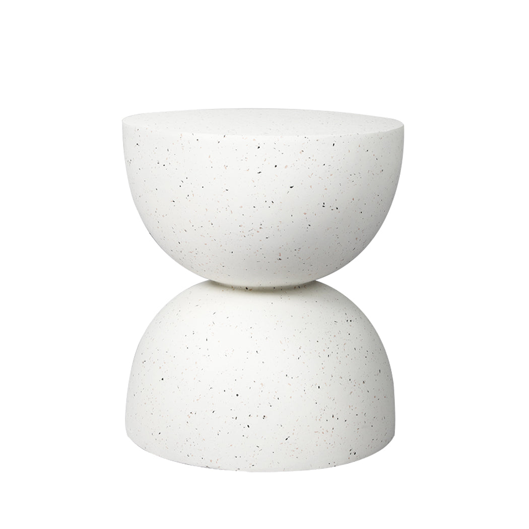 Levede Side Table Terrazzo Round white