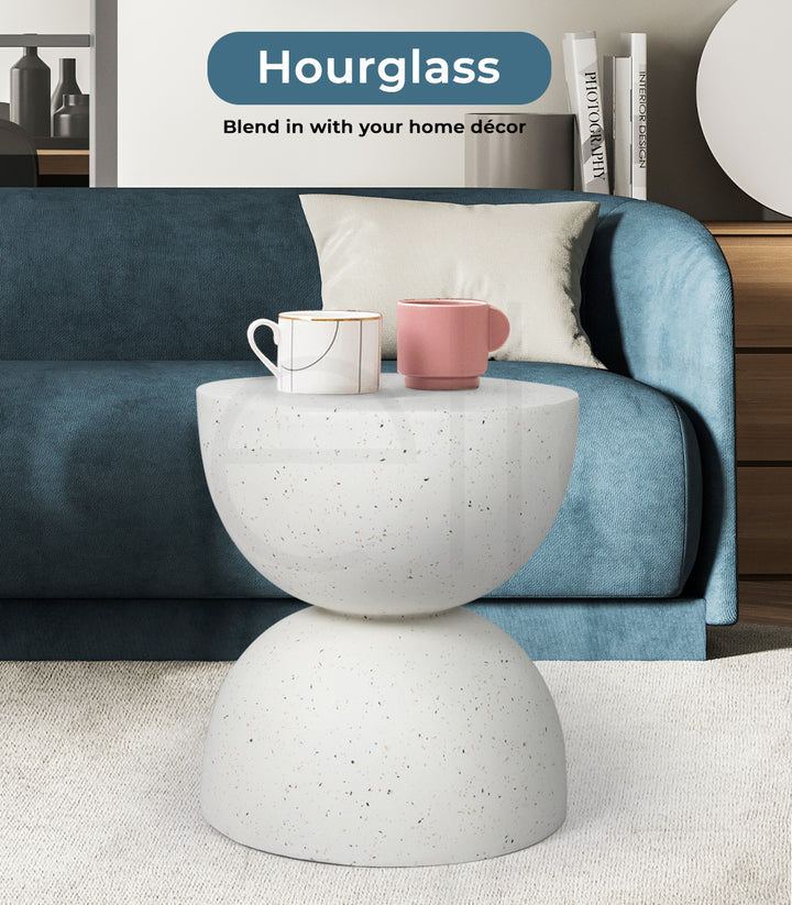 Levede Side Table Terrazzo Round with sofa