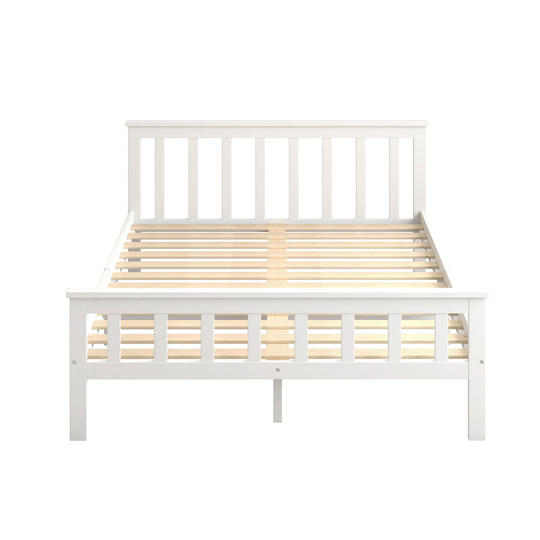 Levede White Wooden Bed Frame