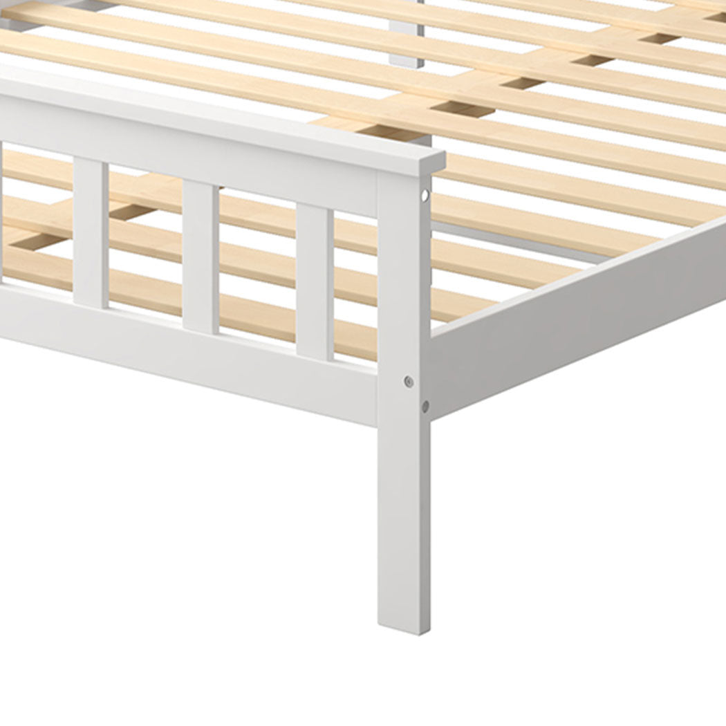 Levede Solid Pine Bed Frame leg
