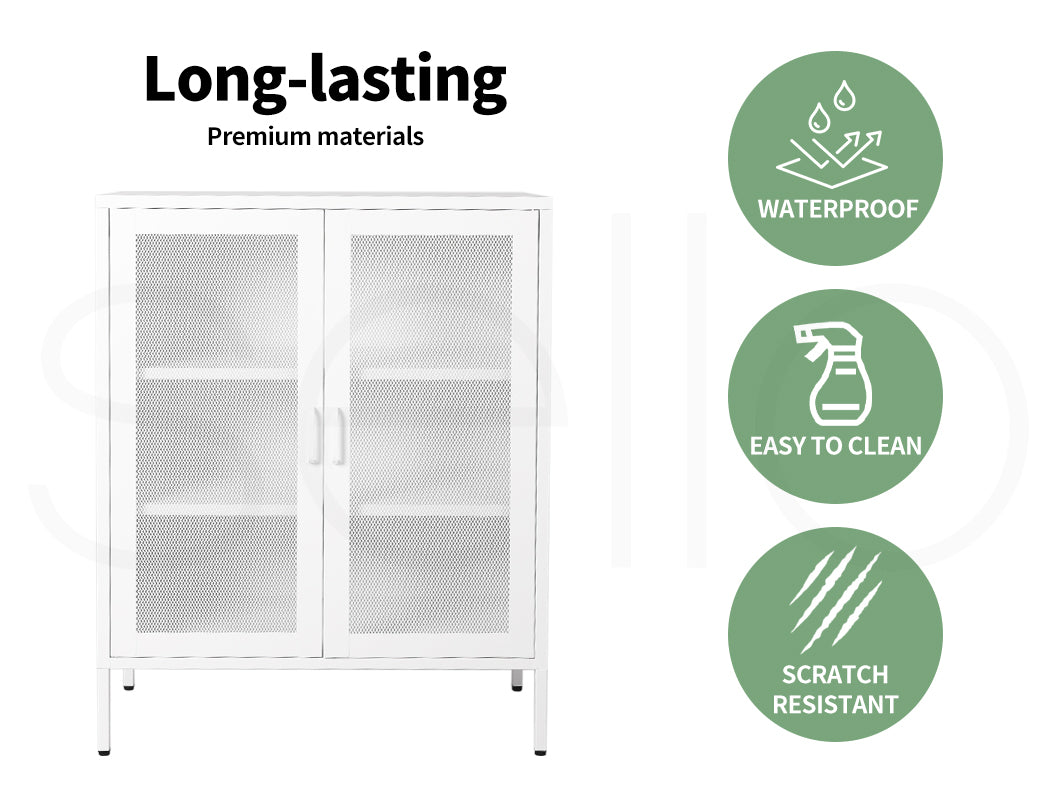 Levede Storage Cabinet Steel Kitchen 