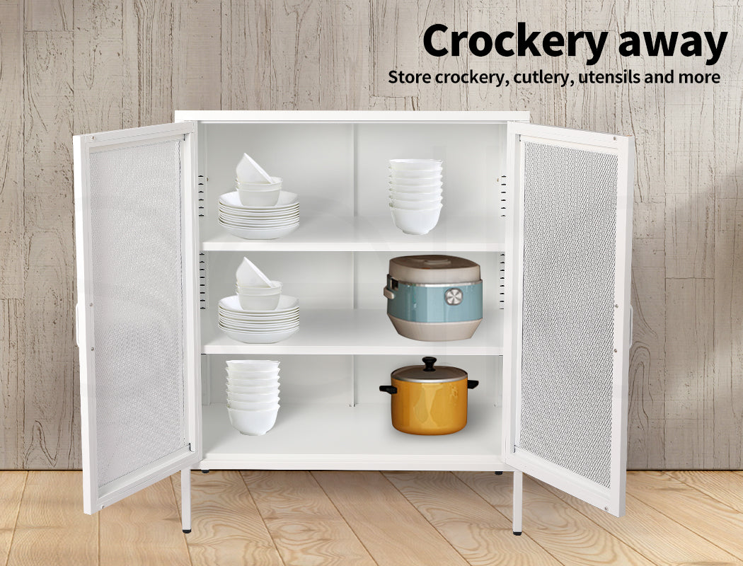Levede Storage Cabinet Steel Kitchen
