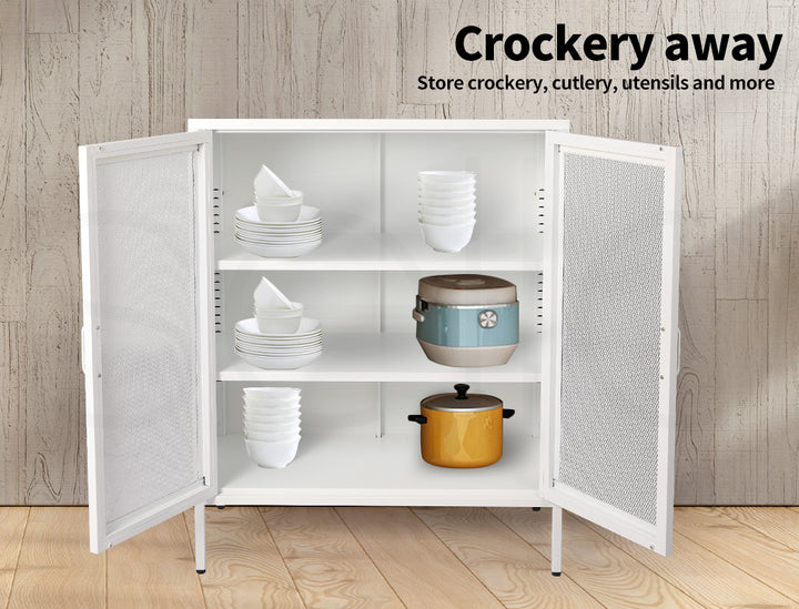 Levede Storage Cabinet Steel Kitchen