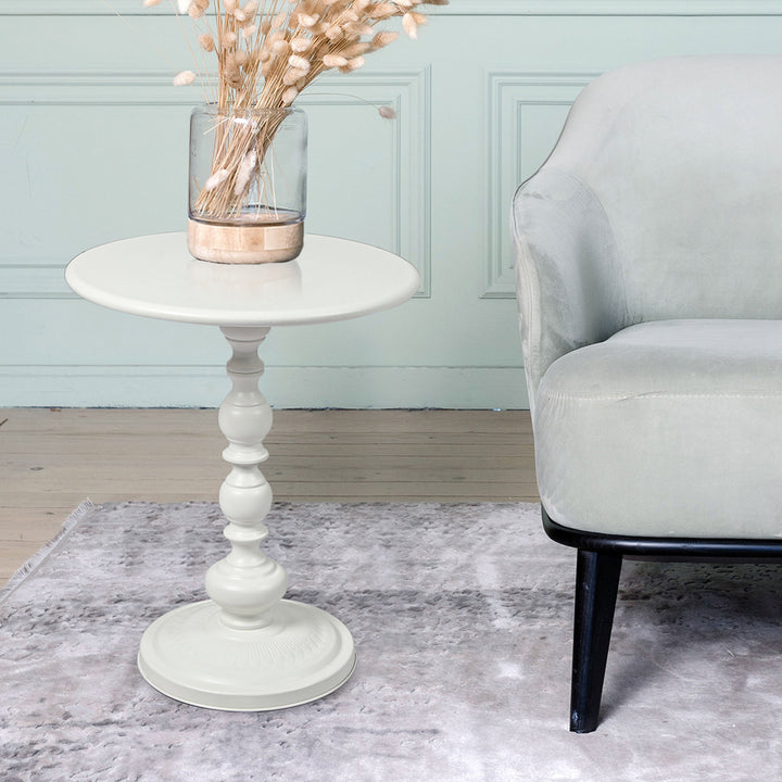 Levede Vintage Side Table - Round beside the sofa