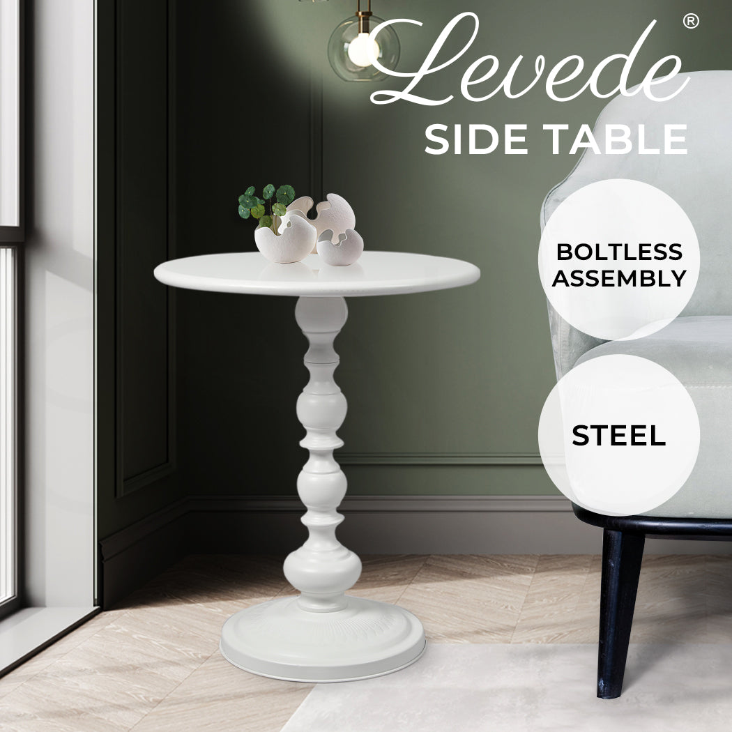 Levede Vintage Side Table beside chair 