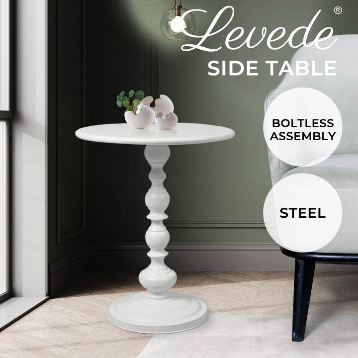 Levede Vintage Side Table beside chair 