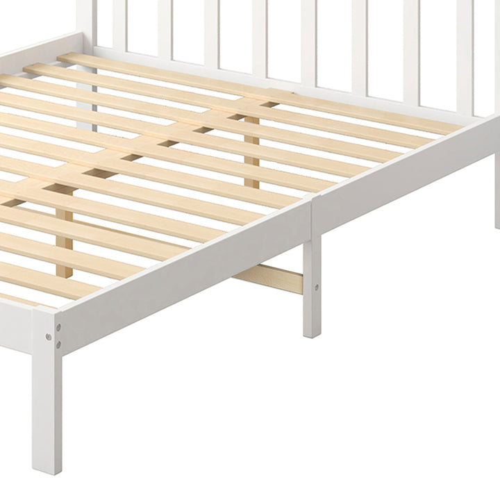 Levede White Wooden Bed Frame legs