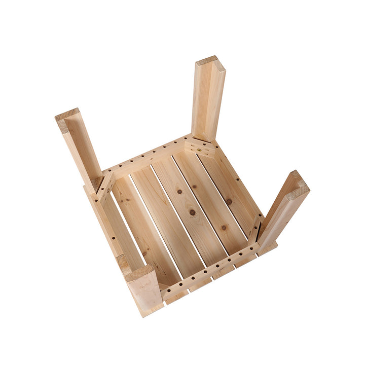 Levede Wooden Outdoor Side Table back
