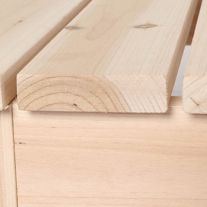 Levede Wooden Outdoor Side Table edge