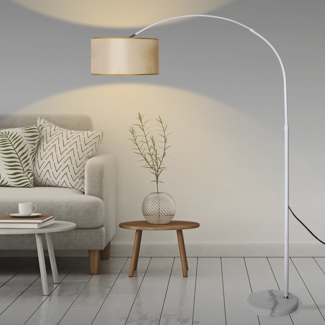 Modern LED Floor Lamp Reading Light Free Standing Adjustable Marble Base