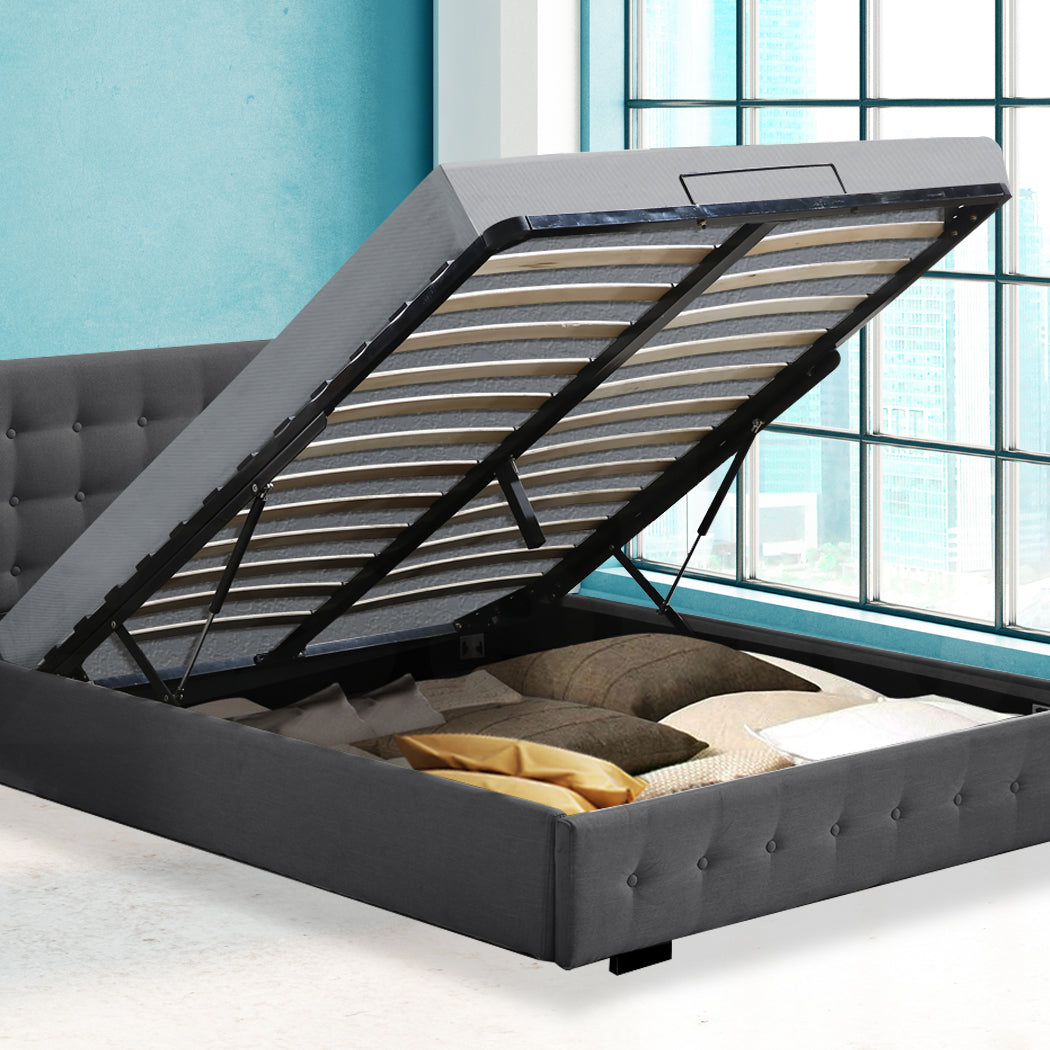 Fabric Bed Frame Tufted