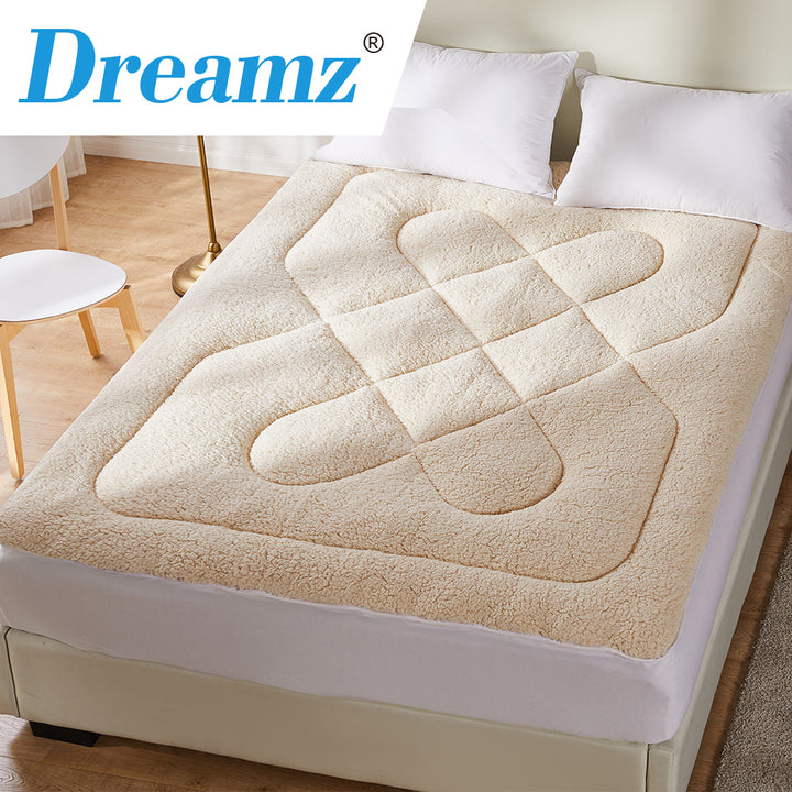 DreamZ Mattress Topper 100% Wool Underlay - Levede