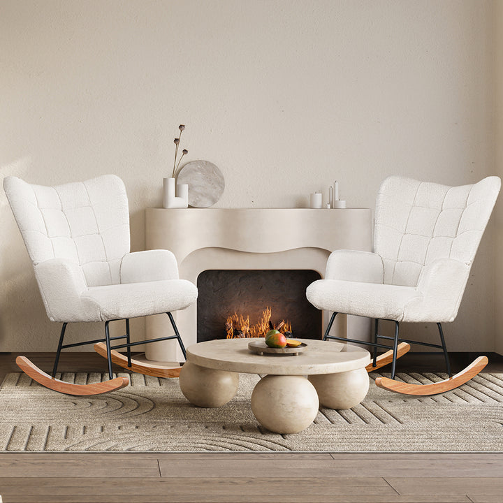 Levede Fleece Rocking Chair - Levede