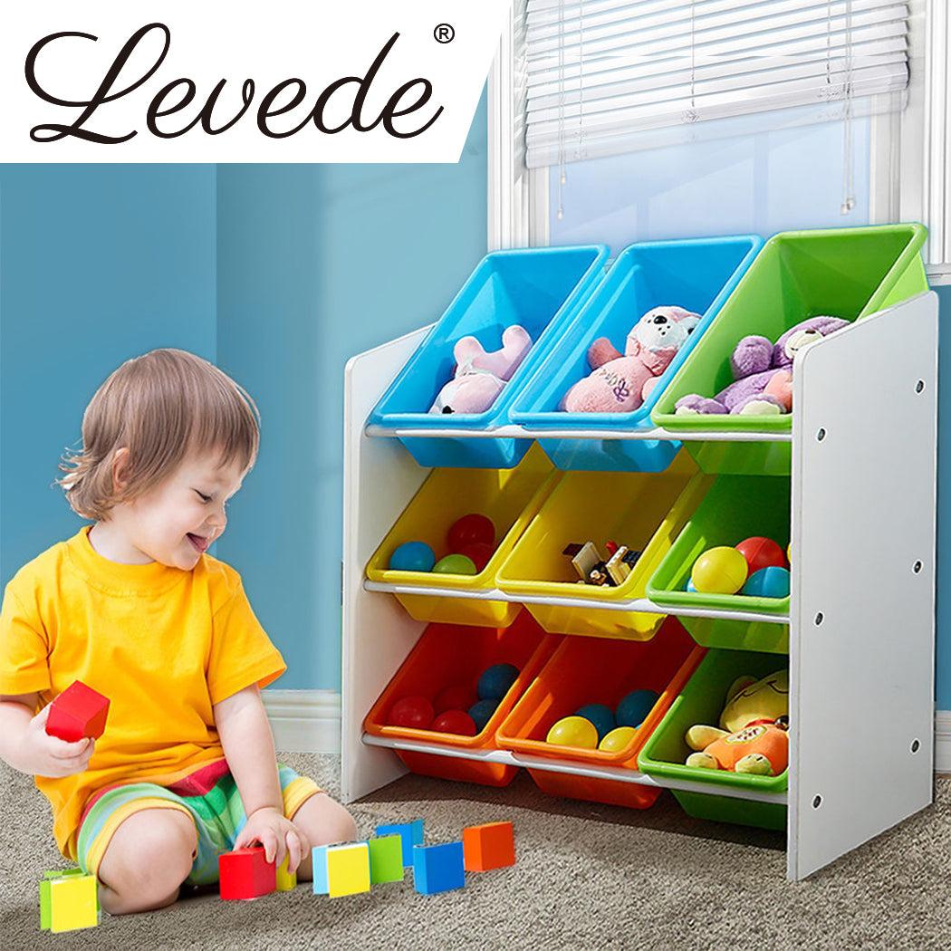 Levede 9 Bins Kids Toy Box Bookshelf - Levede