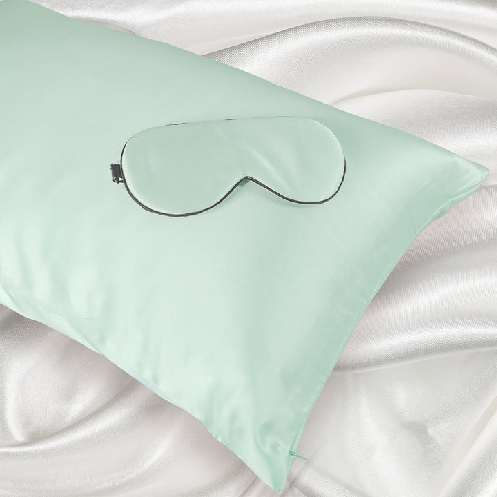 DreamZ 100% Mulberry Silk Pillow Case Light Green-1831592949675331590