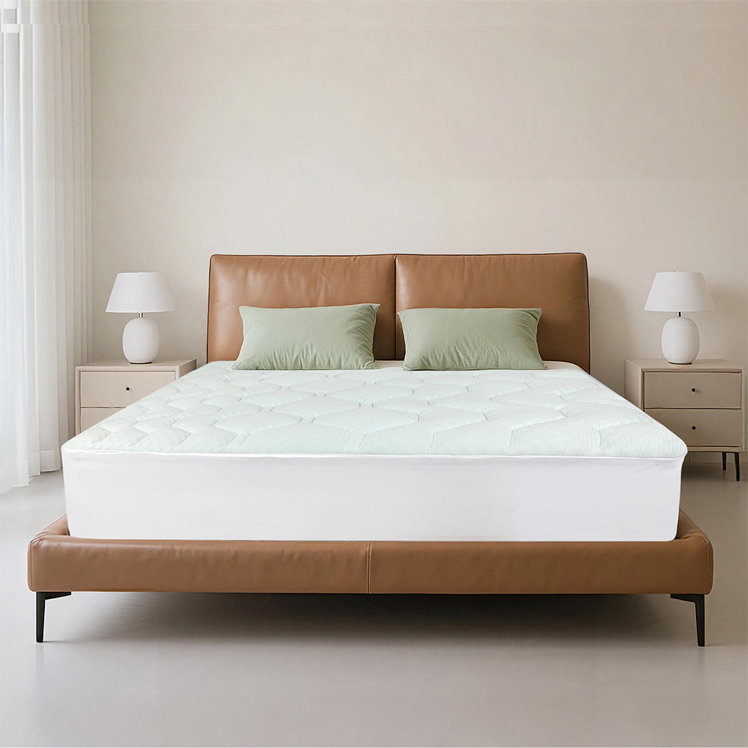 Mattress Topper Pillowtop Memory Foam Bamboo Cover Bed Protector Double