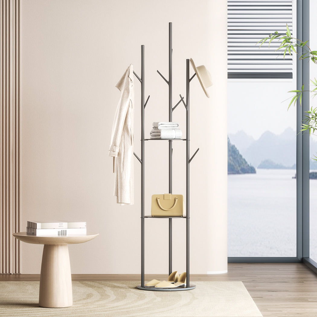 Coat Rack Clothes Stand 8 Hook Organizer