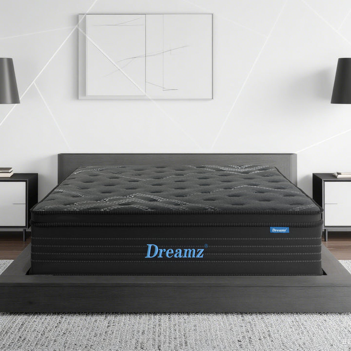Spring Mattress Bed Pocket Egg Crate Foam Medium Firm Single Size 34cm