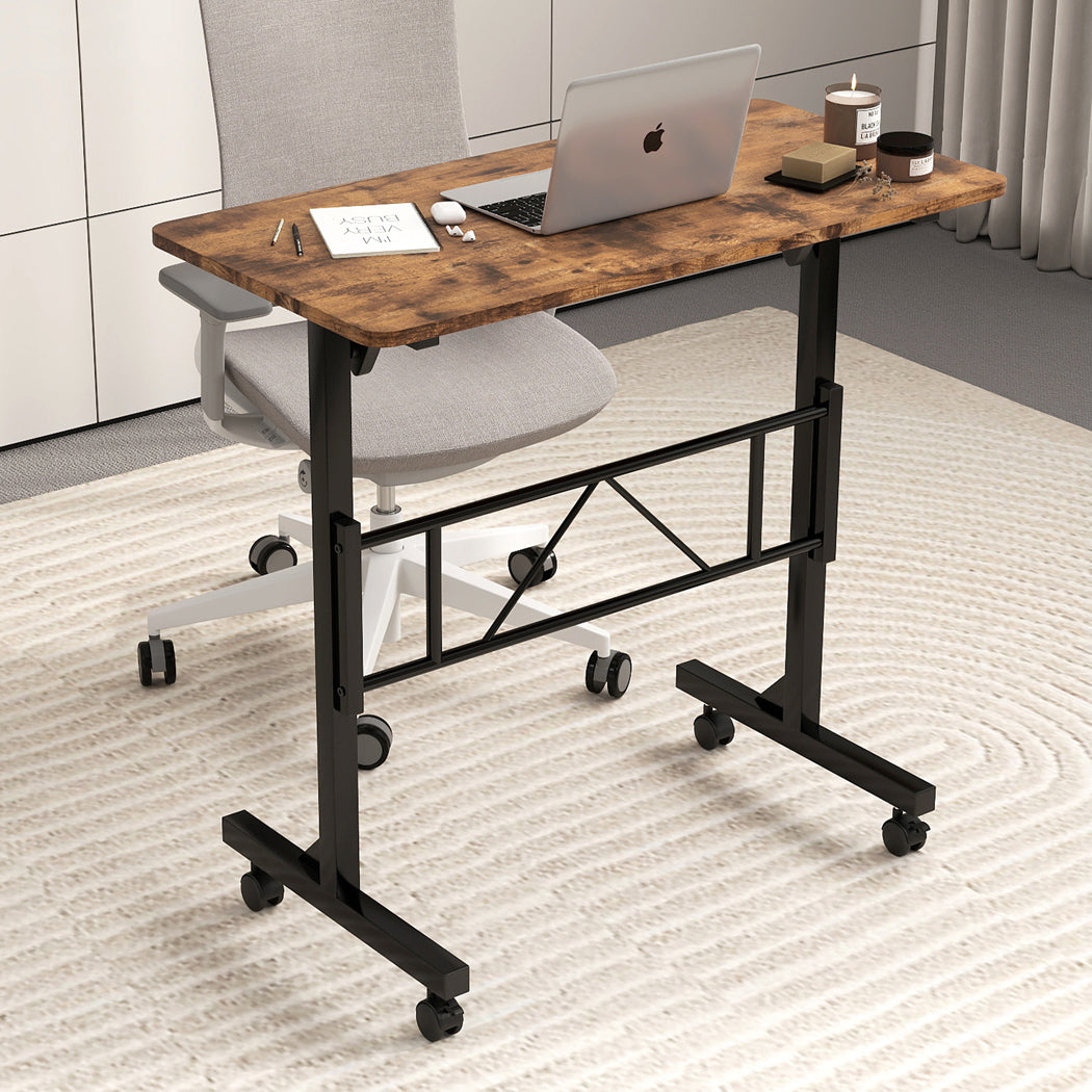 Standing Desk Mobile Table Adjustable Height Computer Workstation Home