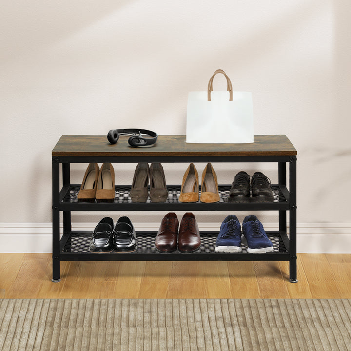 Levede 3-Tier Shoe Rack Bench Storage Cabinet - Levede