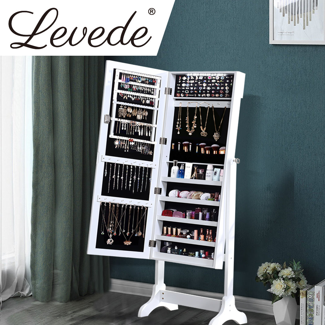 Levede Mirrored Jewellery Holder Dressing - Levede