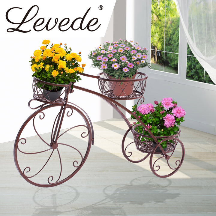 Levede Plant Stand Outdoor Indoor - Metal and Bronze - Levede