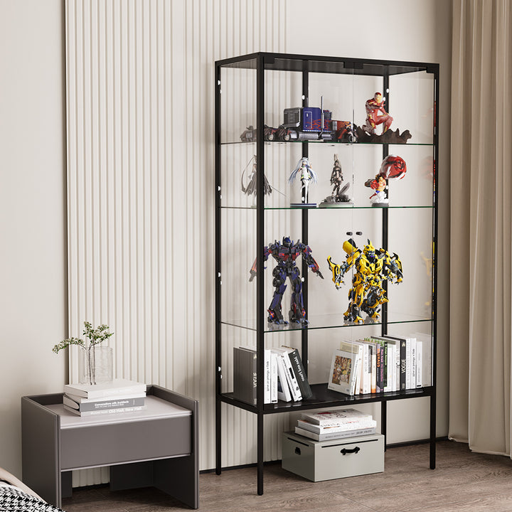 Glass Display Cabinet Heavy Duty 160cm Tall High Transparency Jewlery