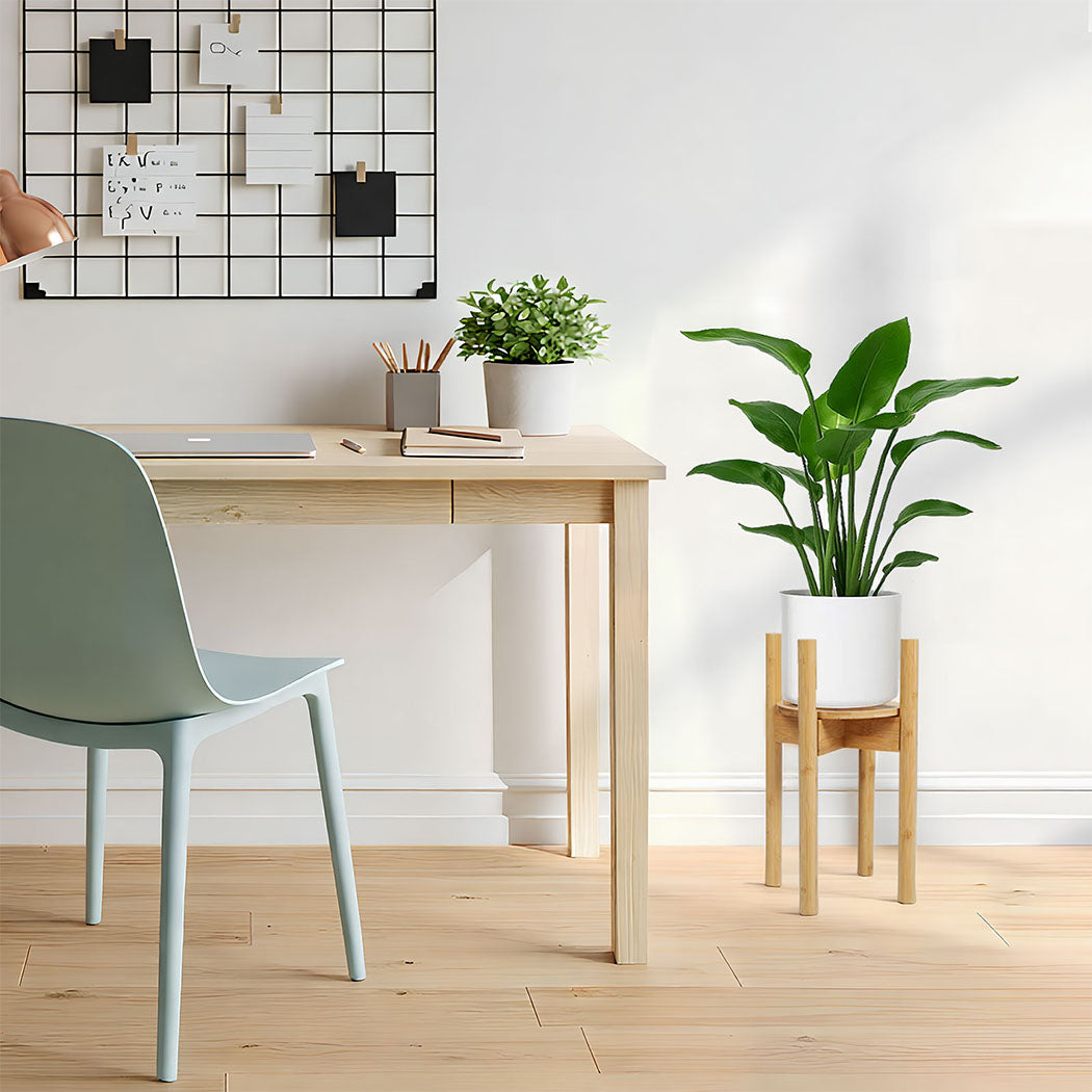Bamboo Adjustable Plant Stand Indoor Outdoor Modern Display Stand Rack.
