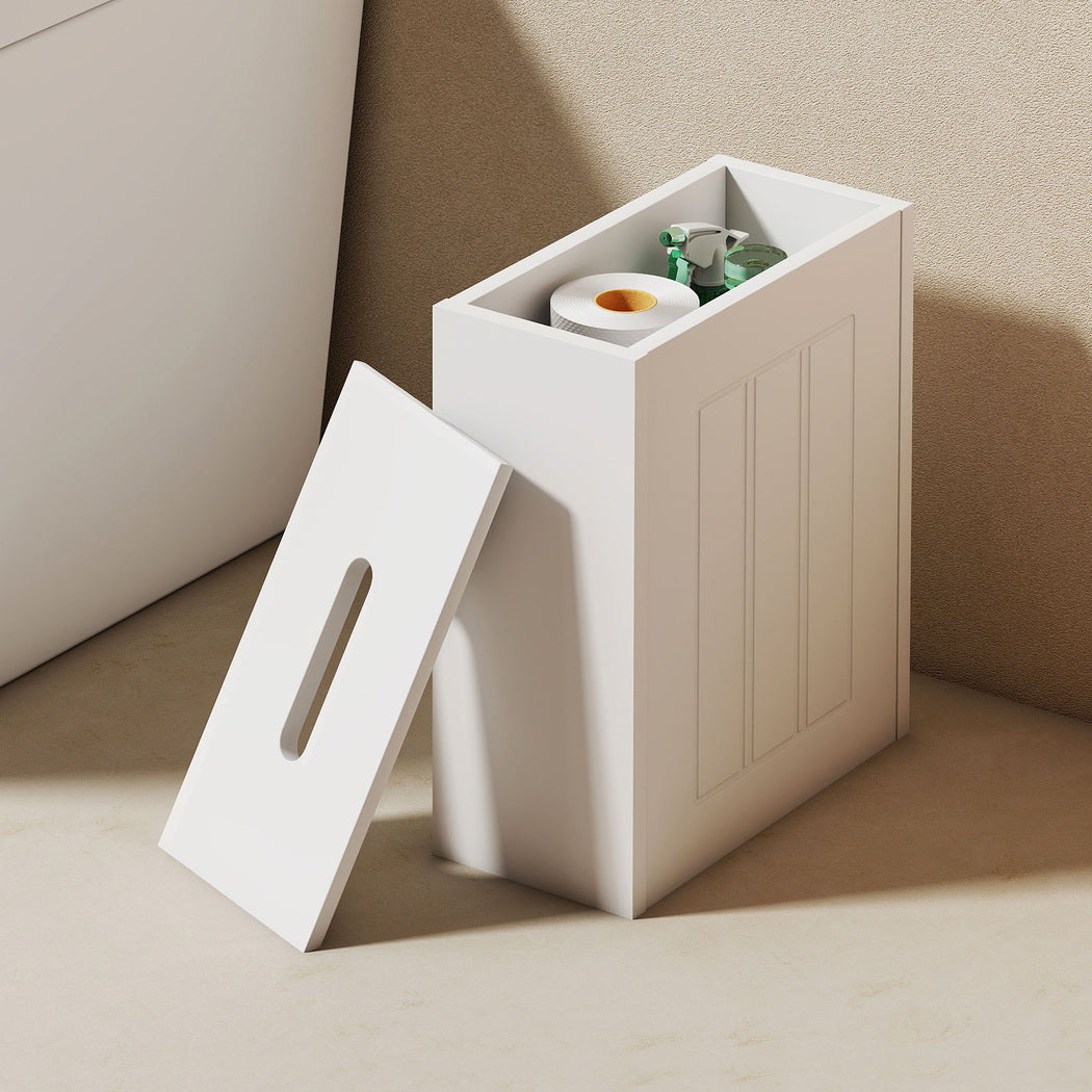 Bathroom Storage Box Lid Slim Toilet Paper Storage Organiser Container