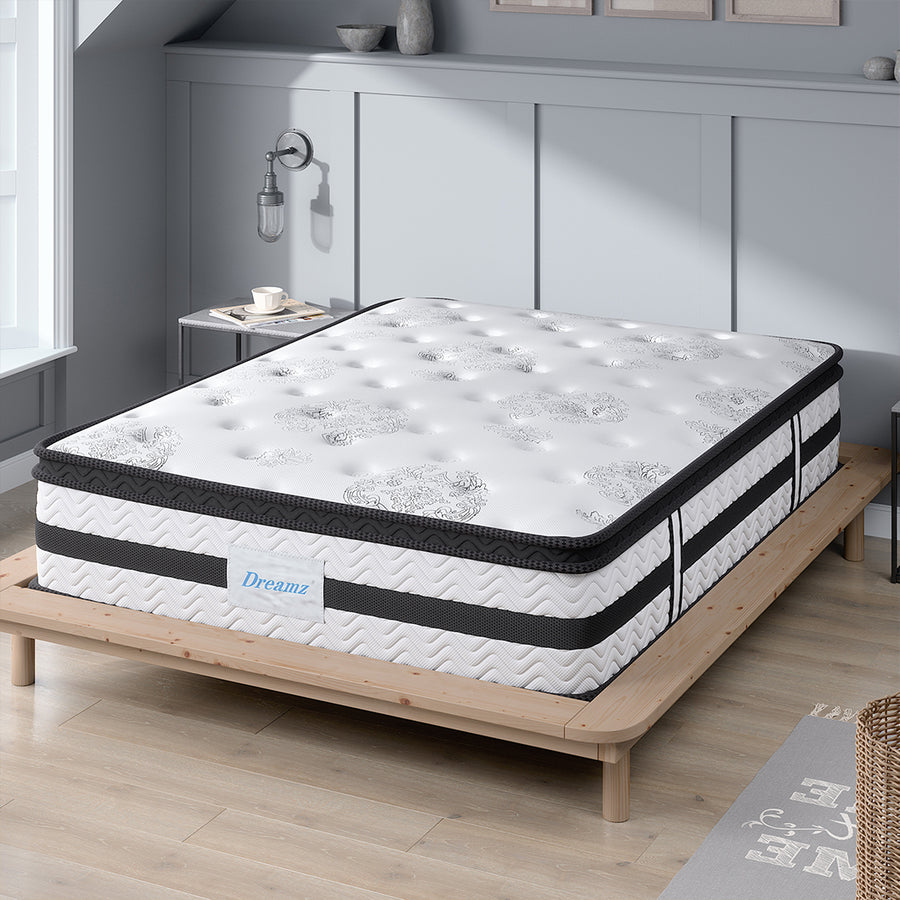 Spring Mattress Euro Top Medium Firm 35cm - Levede