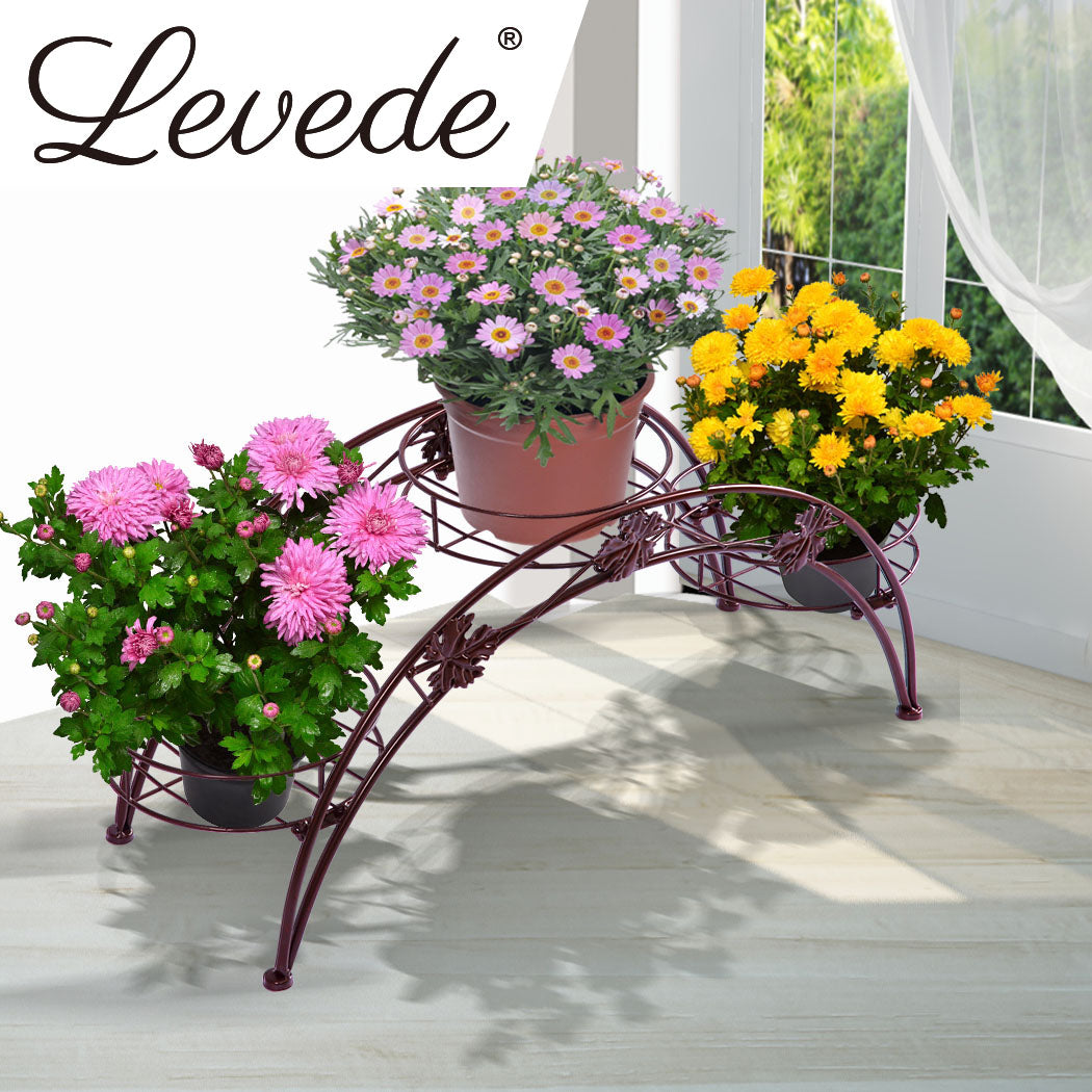 2X Levede Plant Stand Outdoor Indoor Metal - Levede