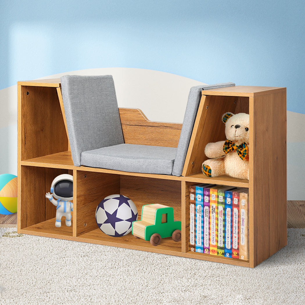 Levede Kids Bookcase Toys Box Shelf - Levede