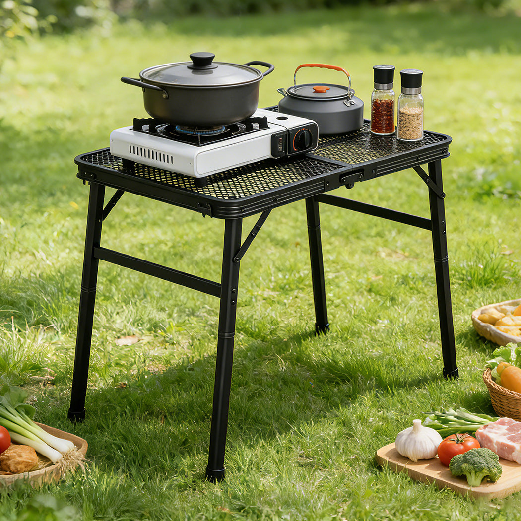 Camping Table Mesh Desktop Lightweight Portable Folding Grill Desk