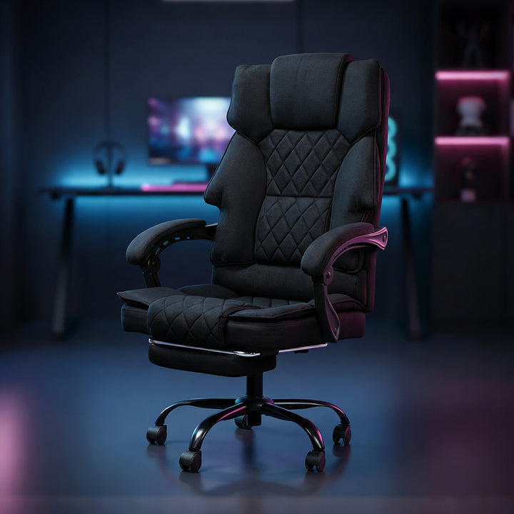 Ergonomic Office Chair Gaming Desk Chair Reclining Footrest Swivel