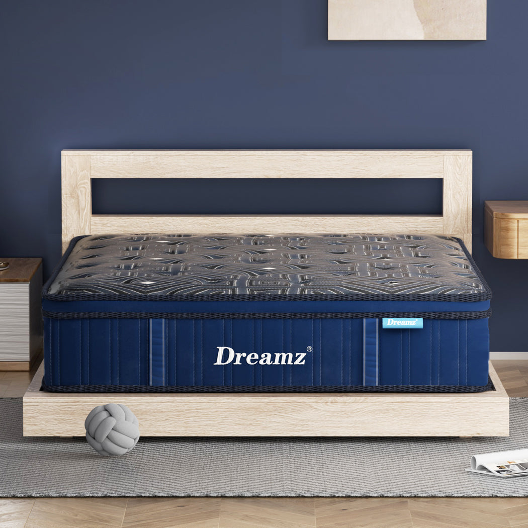 DreamZ Spring Mattress Euro Top - 30CM Thickness for Ultimate Comfort - Levede