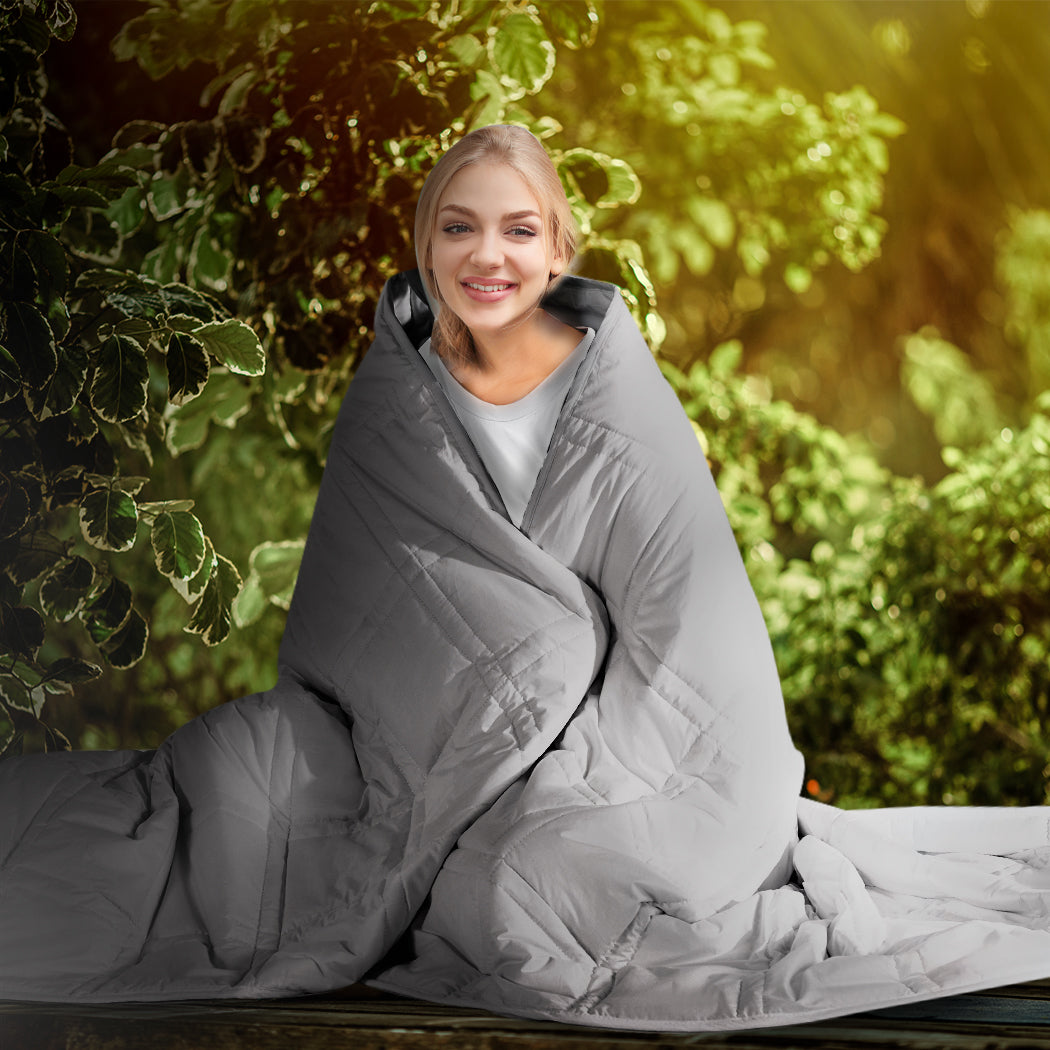 Dreamz Weighted Blanket Cotton Heavy Grey Double 5KG-1831592790669266950