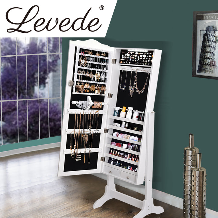 Levede Mirror Jewellery Cabinet Storage - Levede