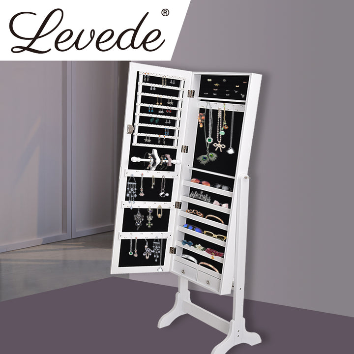 Levede Mirror Jewellery Cabinet Makeup - Levede