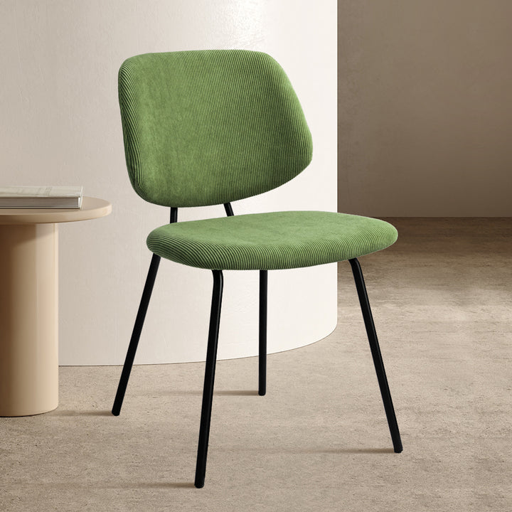Levede 4x Dining Chairs Padded Seat Green - Levede