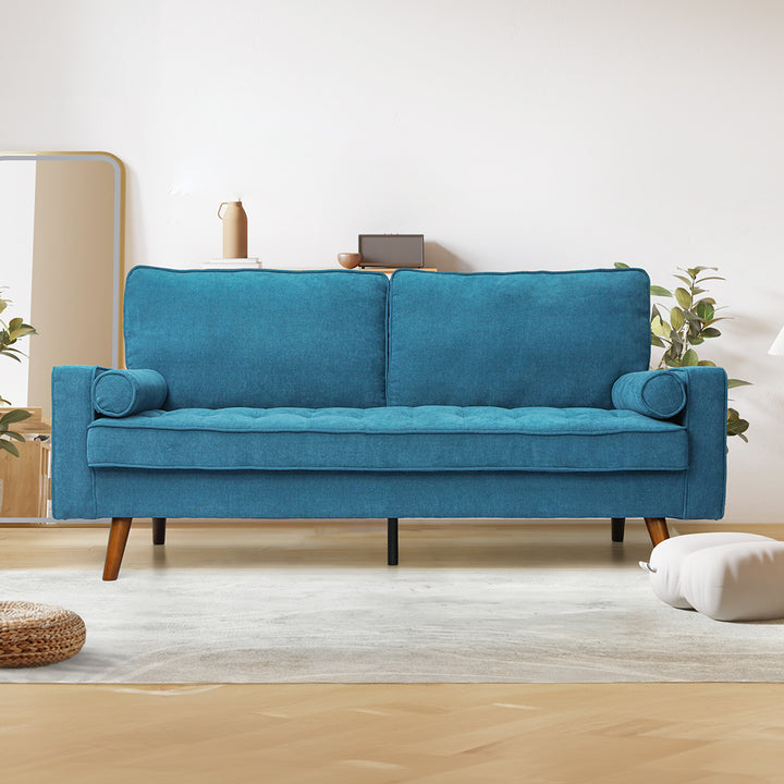 Levede Fabric Sofa Armchair 3 Seater Couch Blue 191cm Wide - Levede