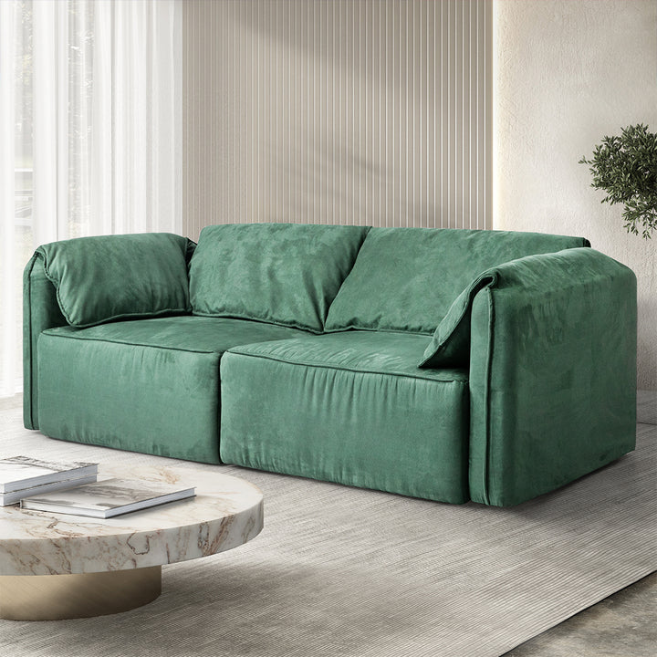 Levede Sofa Floor Couch 3-Seater Leathaire - Levede