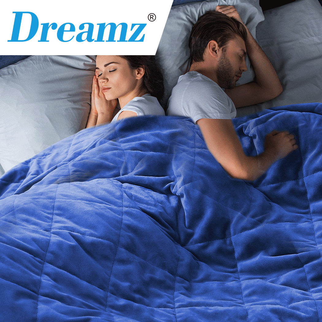 DreamZ 9KG Anti Anxiety Weighted Blanket Heavy Gravity for Adults - Levede