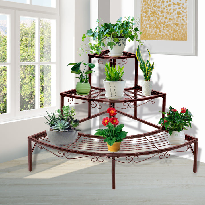 Levede Outdoor Indoor Metal Pot Plant Stand - Levede